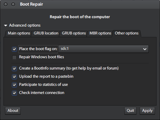 image from Grub: recuperação com live CD após instalar o Windows em dual boot